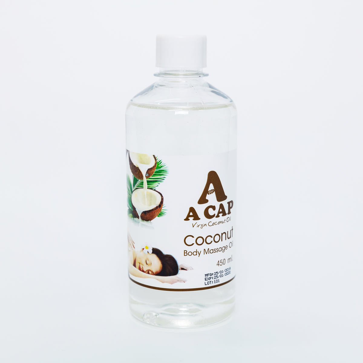 A CAP Coconut Body Massage Oil 450 ml astarcoconut