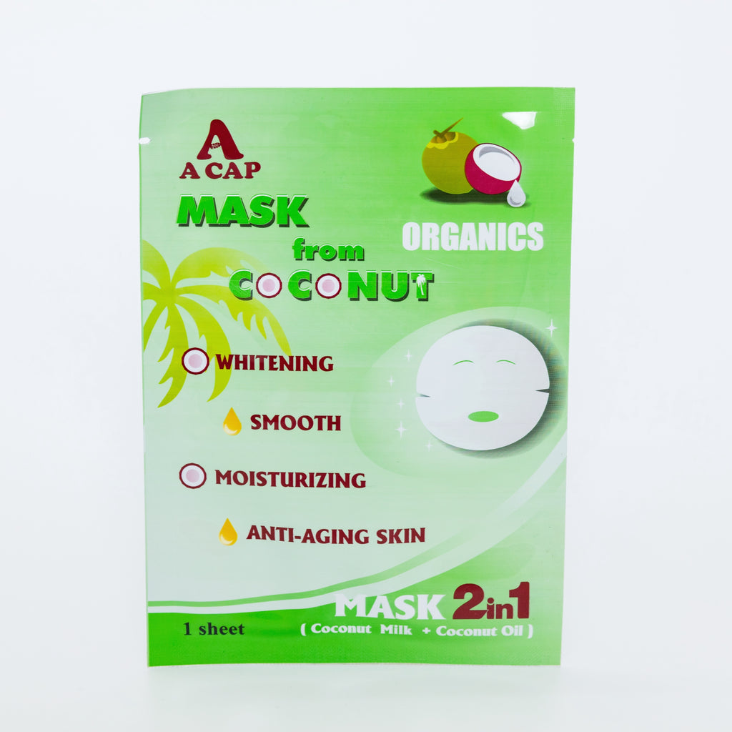 A Cap Organic 2 in 1 Mask from coconut