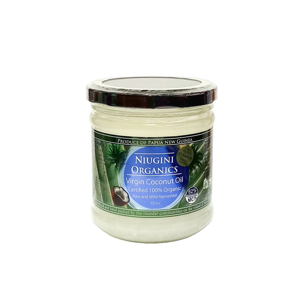 Niugini Organics Cold Pressed Virgin Coconut Oil 320ml ACO Certified 100% Organic