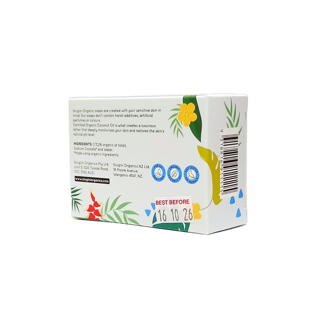 Niugini Organics 有機冷壓初榨椰子油皂 100g (純椰子、無香味)
