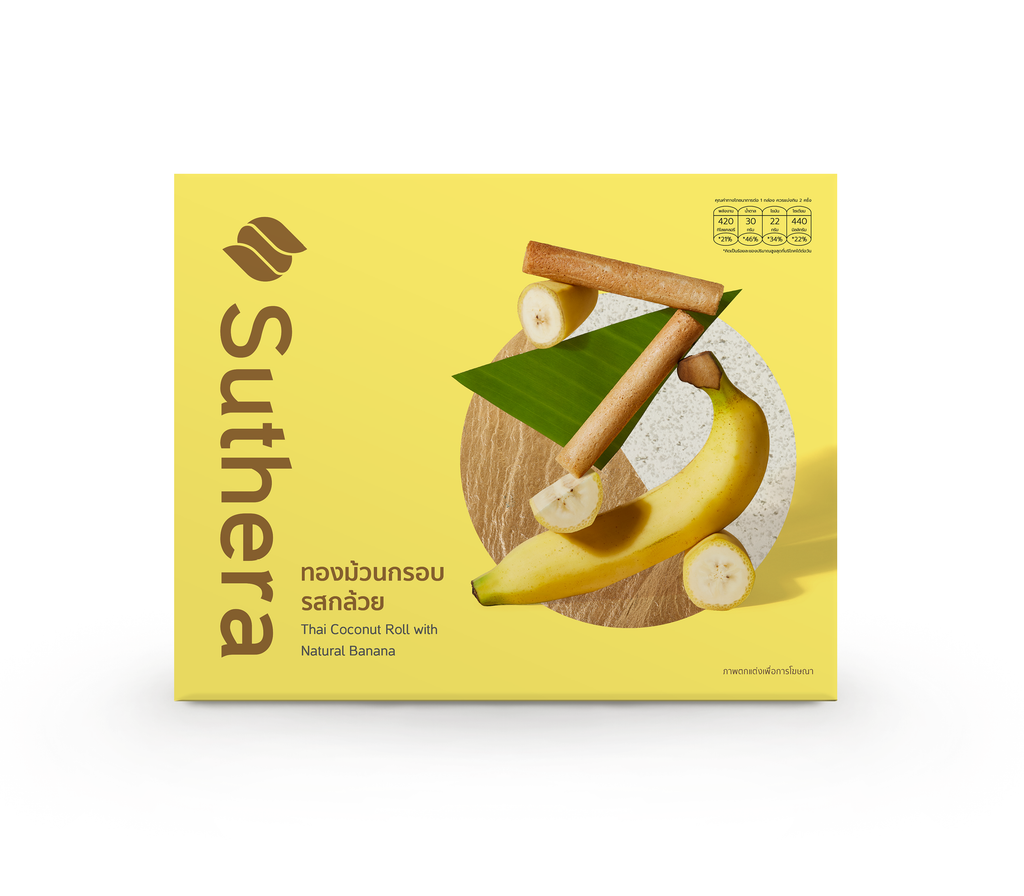 Suthera Thai Coconut Roll with Natural Banana 192g (Gift Box)