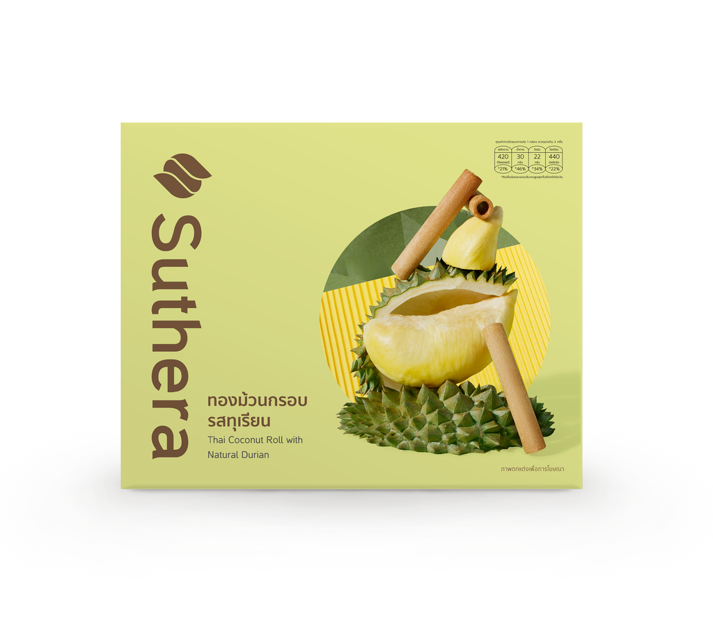 Suthera 蛋椰脆卷 禮盒裝  - 天然榴槤味 192g