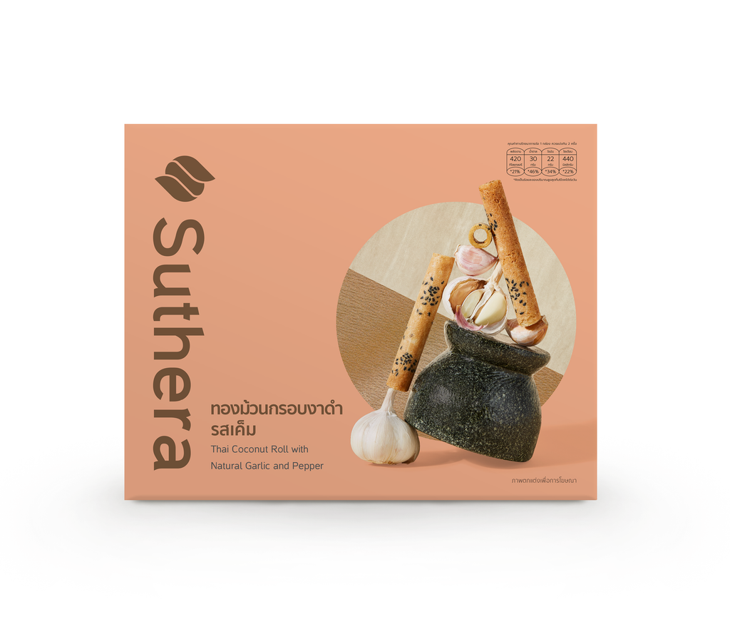 Suthera 蛋椰脆卷 禮盒裝  - 黑胡椒香蒜味 192g