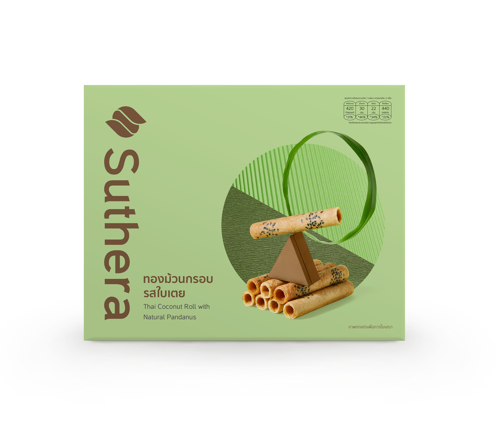 Suthera 蛋椰脆卷 禮盒裝  - 天然班蘭味 192g