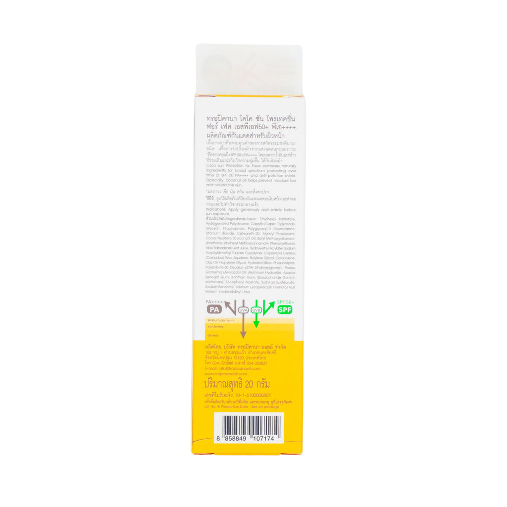 Tropicana - Coco Sun Protection for Face (SPF50+  PA++++) 20g