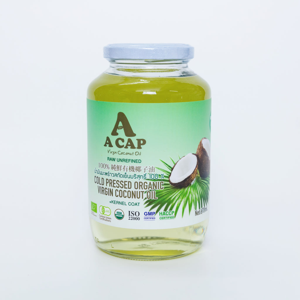 A CAP 100% 有機純鮮冷壓初榨椰子油 670ml 
 (美國有機認證)